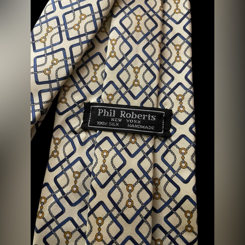 Phil Roberts Men’s 100% Silk Tie - Picture 3 of 3